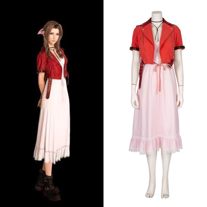 

Game Final Fantasy Cosplay Costumes Aerith Cosplay Costume Halloween Carnival Party Anime Women Cosplay Costume Dresses