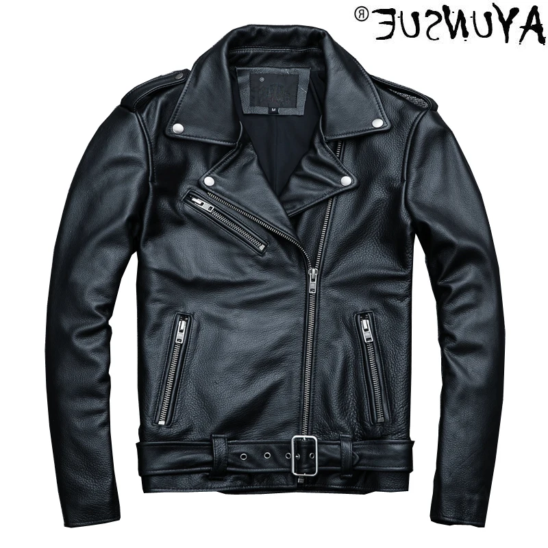 

Men's authentic denim jacket, large motorcycle jacket, authentic leather, Delhi, Mont,