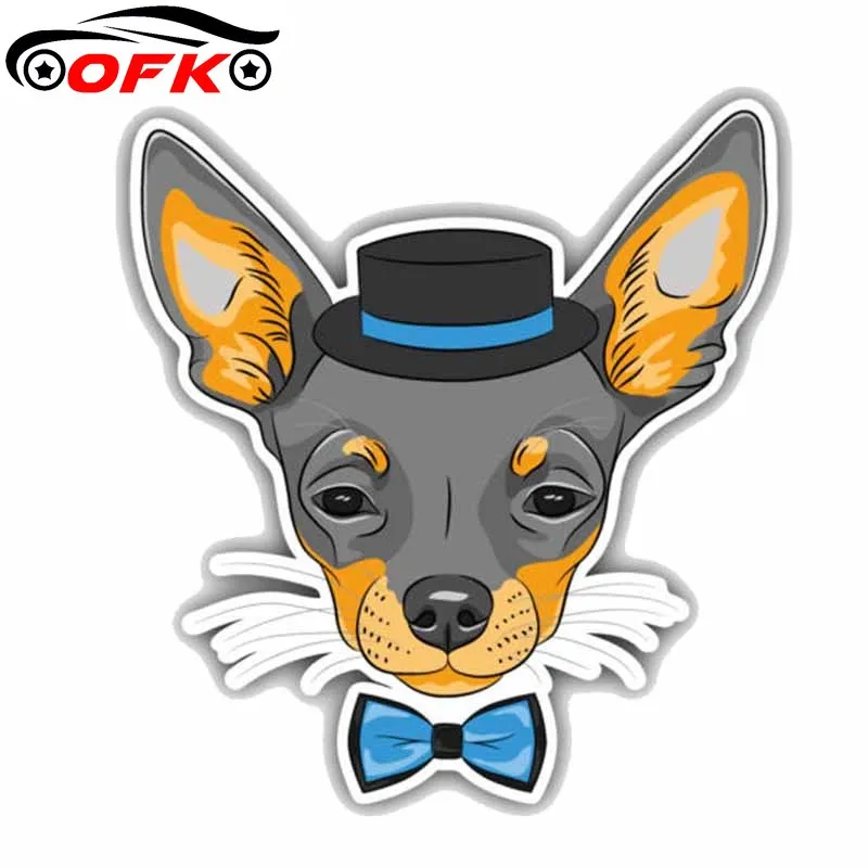OFK хипстерская собака Pembroke Welsh Corgi креативная мультяшная наклейка на автомобиль. |