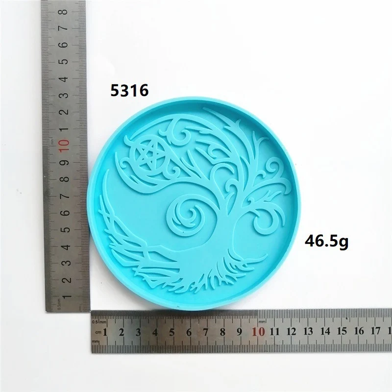 

Magic Tree Coaster Epoxy Resin Mold Cup Mat Casting Silicone Mould DIY Crafts Home Decoration Ornaments Making Tool
