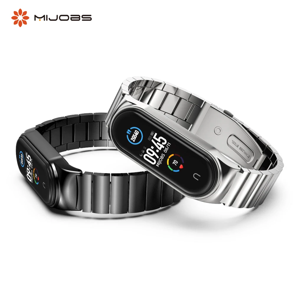 

for Xiaomi Mi Band 6 5 4 3 Strap Bracelet for Mi Band 6 Strap Metal Correa Miband 3 4 Pulseira Pasek Opaska nfc Global Version