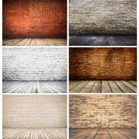 vinyl custom vintage brick wall wooden floor photography backdrops photo background studio prop 21712 yxzq 07