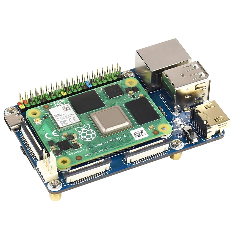 Базовая мини-плата для вычислительного модуля Raspberry Pi CM4 встроенный вентилятор CSI