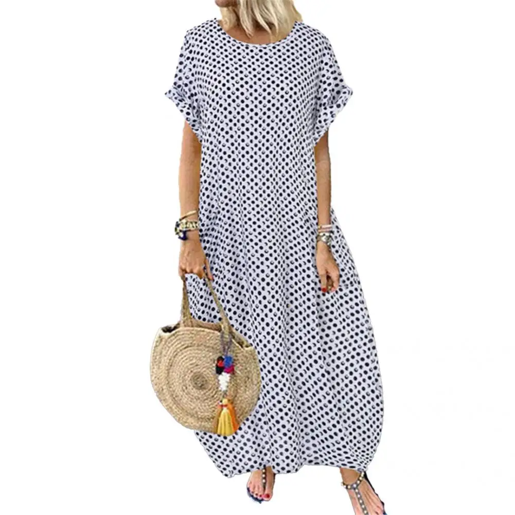 

Beachwear Casual Short Sleeve Large Hem Dress Casual Dress Large Hem for Beach