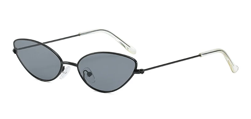 Cute Sexy Ladies Cat Eye Sunglasses Women Metal Frame Fashion Vintage Gradient Sun Glasses For Female UV400 Shades - Цвет линз: C1