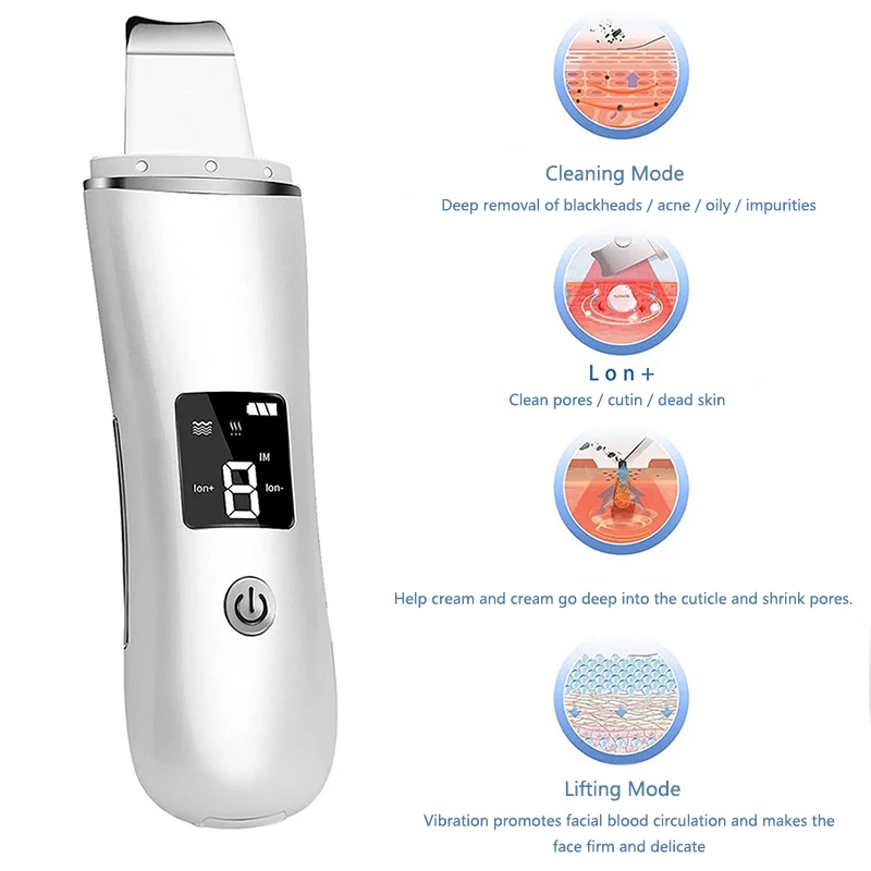 Ультразвуковая Очистительная Машина скребок для кожи лица подтяжка вибрация