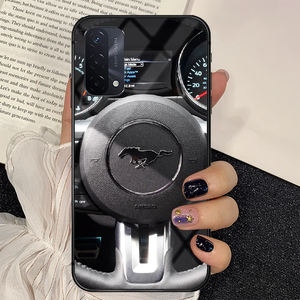 

Fords Car Mustang Phone Tempered Glass Case Cover For oppo realme find a x c xt gt 2 53 3 6 7 50 11 Pro lite 5g Soft Coque Trend