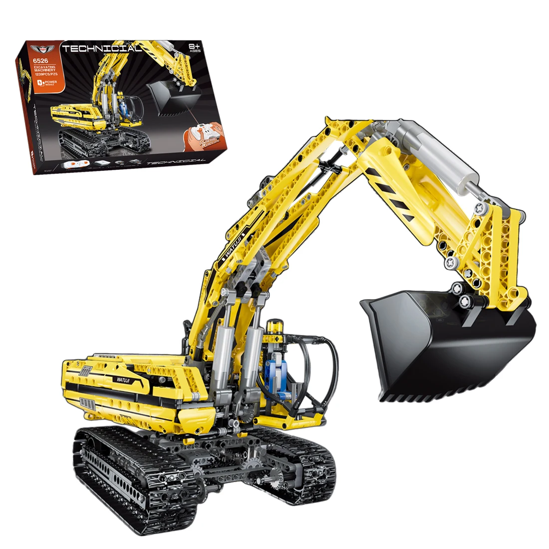 

1239+Pcs 2.4G RC Bluetooth Excavator Model DIY Electric Excavating Machine Building Blocks Toy Block Assembly Toys For Boys Gift