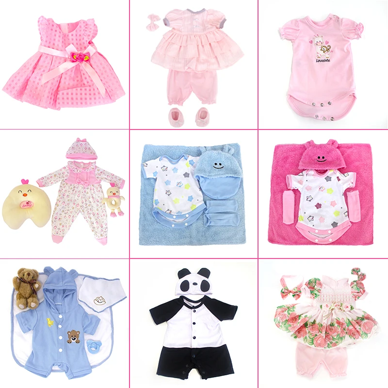 KAYDORA 16 18 дюймов милый Reborn Baby Doll принцесса одежда подходит для 40 47 см Bebe Малыш