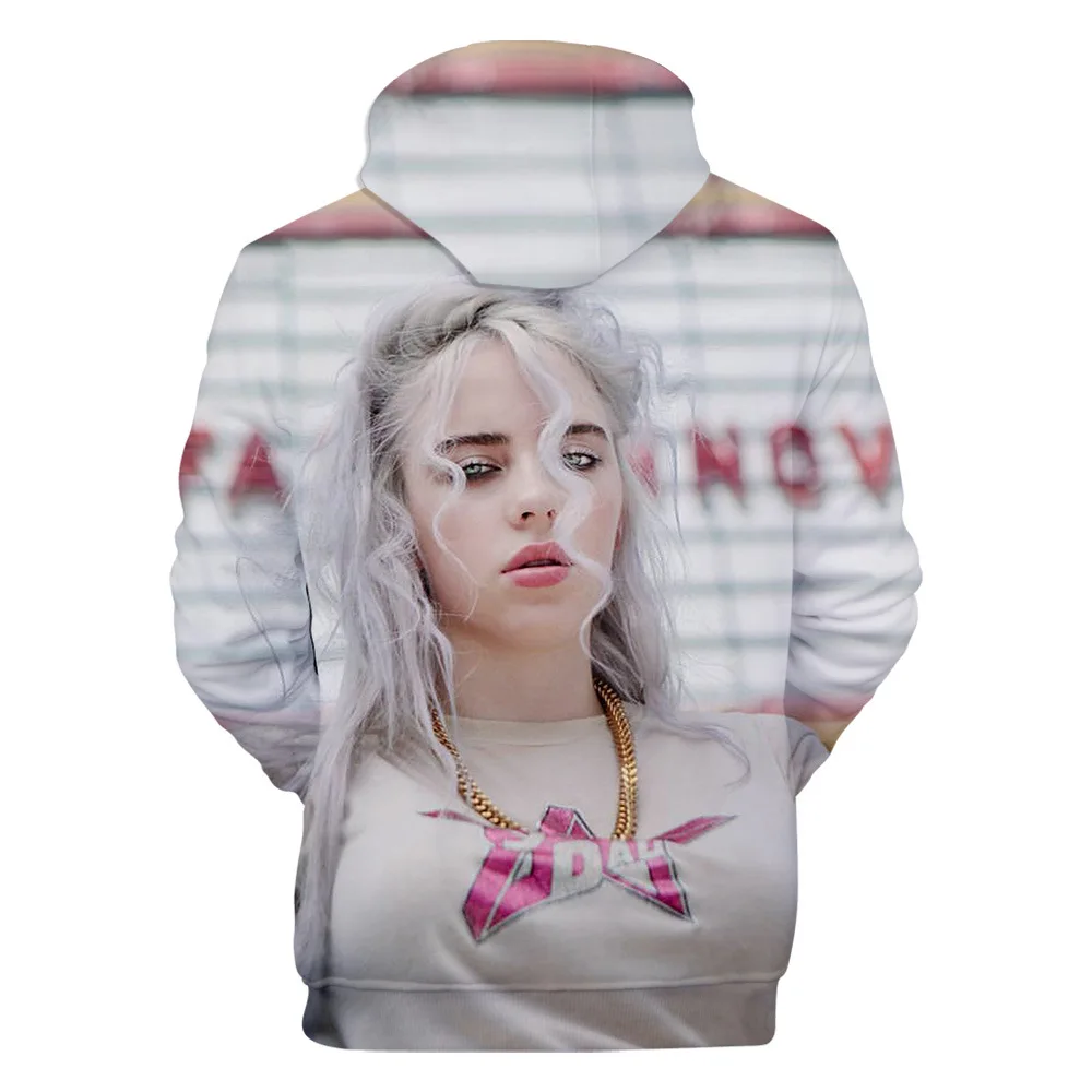 Модный дизайн Billie Eilish 3D толстовки Толстовка для мужчин и женщин Billie Eilish толстовки с капюшоном осенне-зимняя одежда куртки