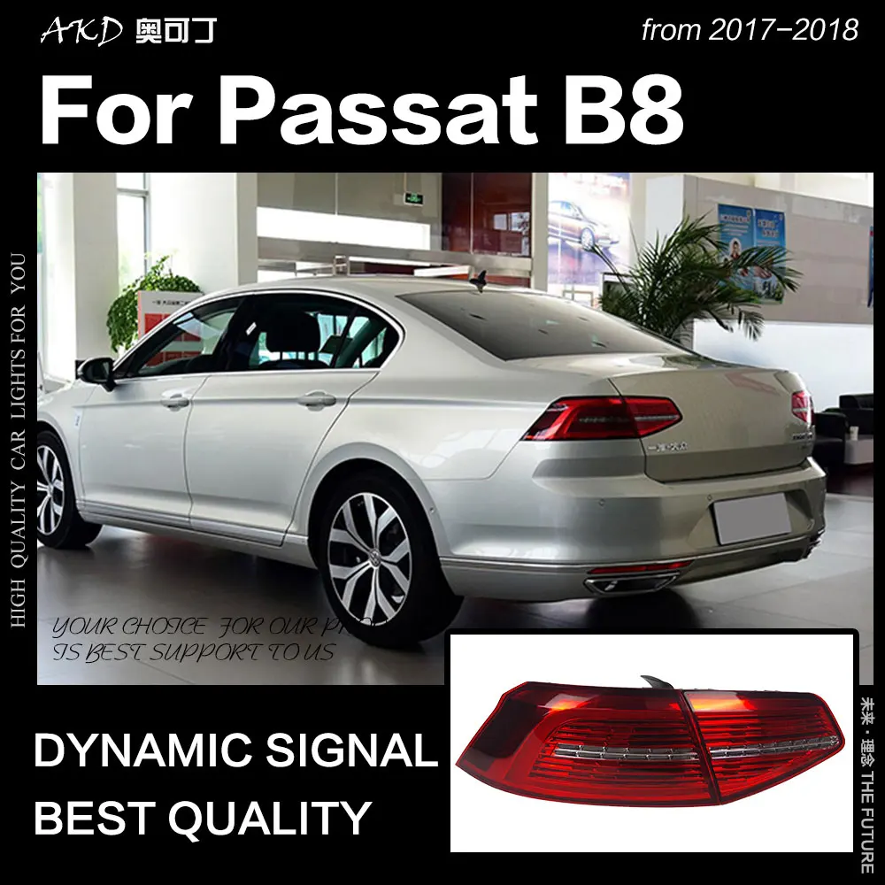 АКД стайлинга автомобилей для VW Passat B8 задние фонари Новинка 2017 года светодиодный
