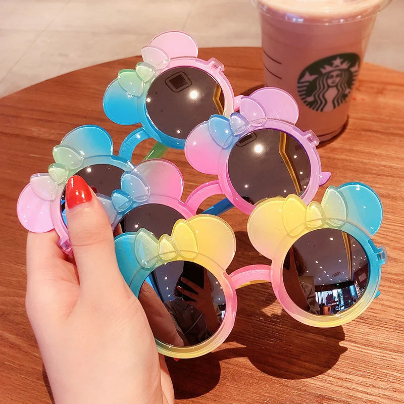

Disney Princess Sunglasses Children Girls Minnie UV Protection Fashion Girls Sunshade Glasses Summer Girl Photo Prop Accessories