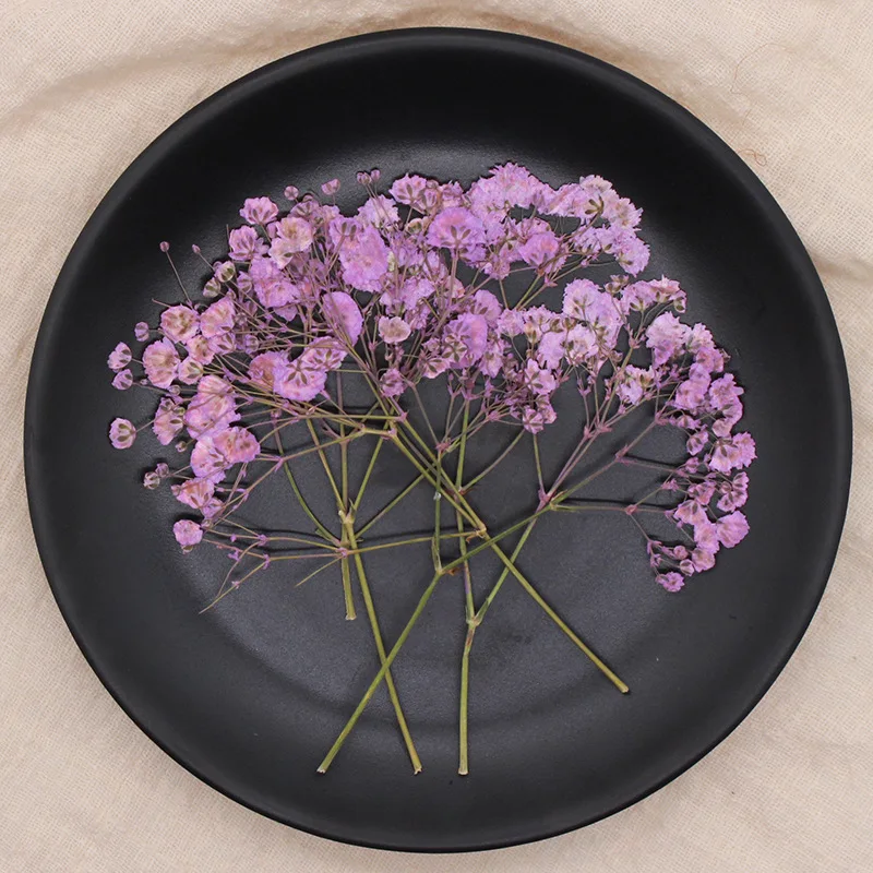 Натуральные сушеные цветы тиснение Botany образец Diy клей ручной оболочки Ароматерапия Свеча фоторамка активность материал наука - Цвет: Dyeing Light Purple
