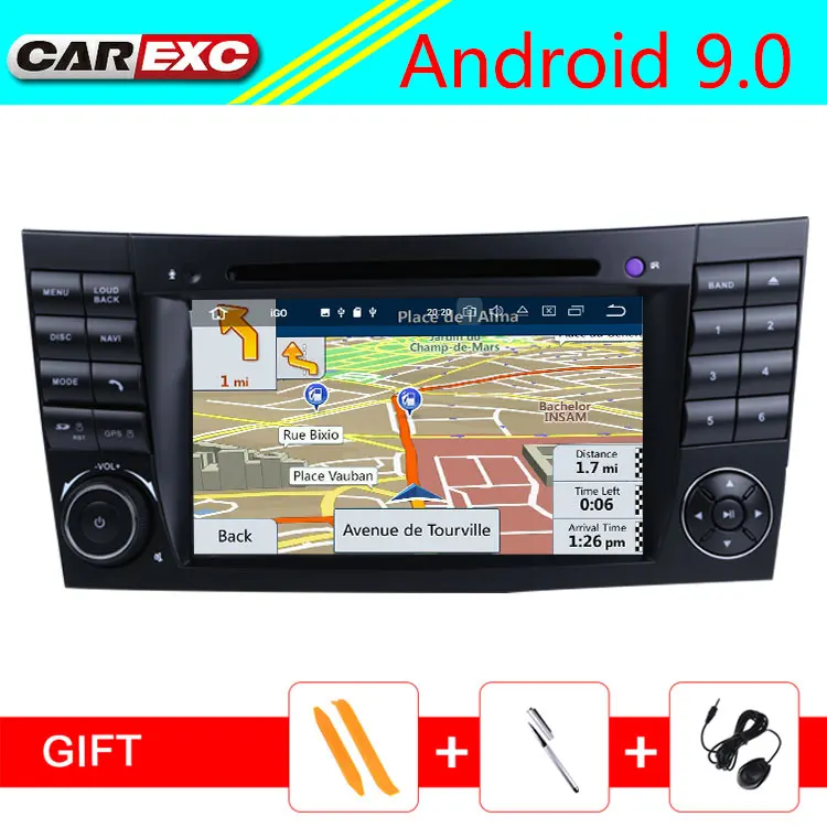 Android 9 0 автомобильный dvd плеер для Mercedes/Benz/E Class/W211/E200/E220/E300/E350 Wifi GPS РАДИО USB
