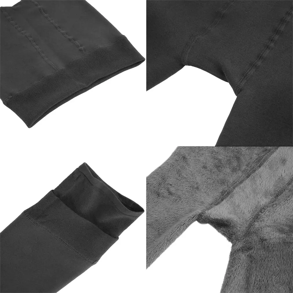 

Women Warm Thick Fleece Lined Thermal Leggings High Elasticity Solid Color Stretchy Elastic Waist Winter Bottoming Velvet Pants