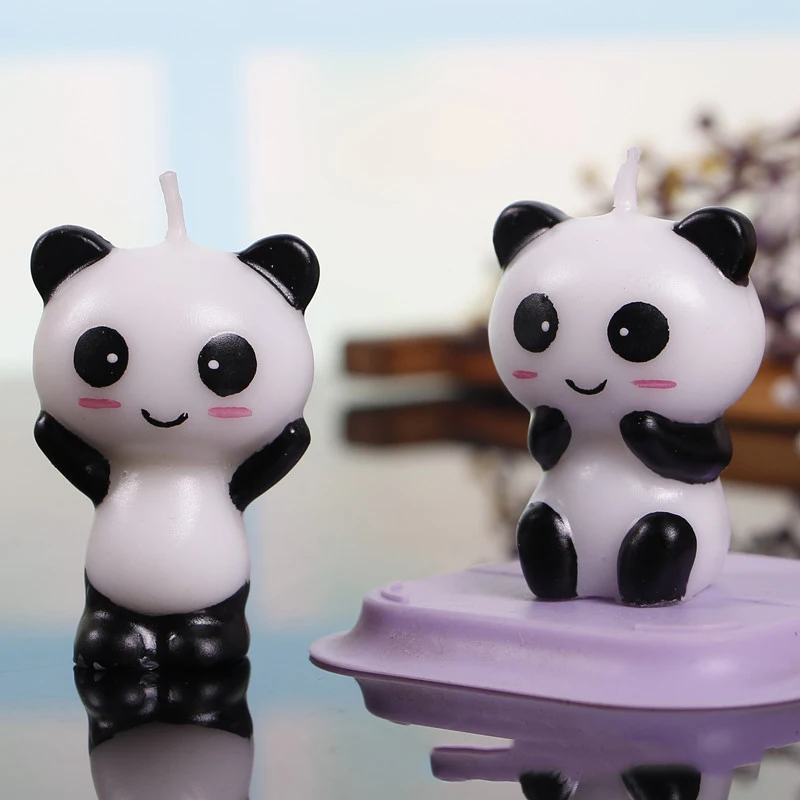 Панда свечи на день рождения стоячие панды и сидячие для детской вечевечерние
