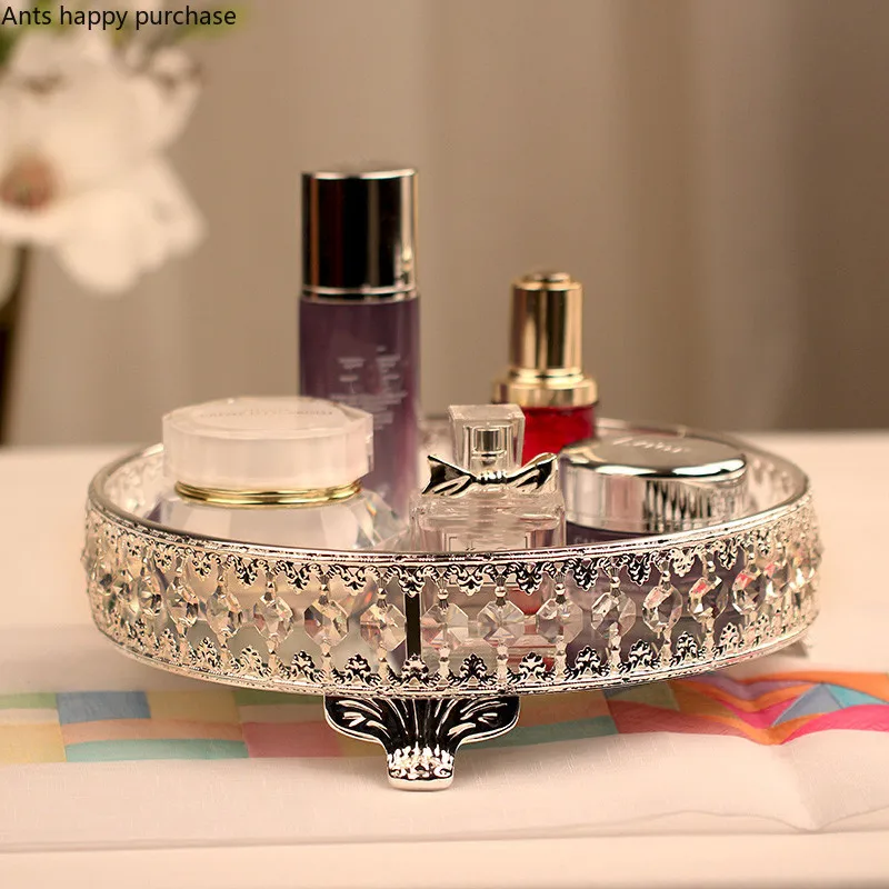 Стеклянная зеркальная Хрустальная тарелка в европейском стиле для фруктов