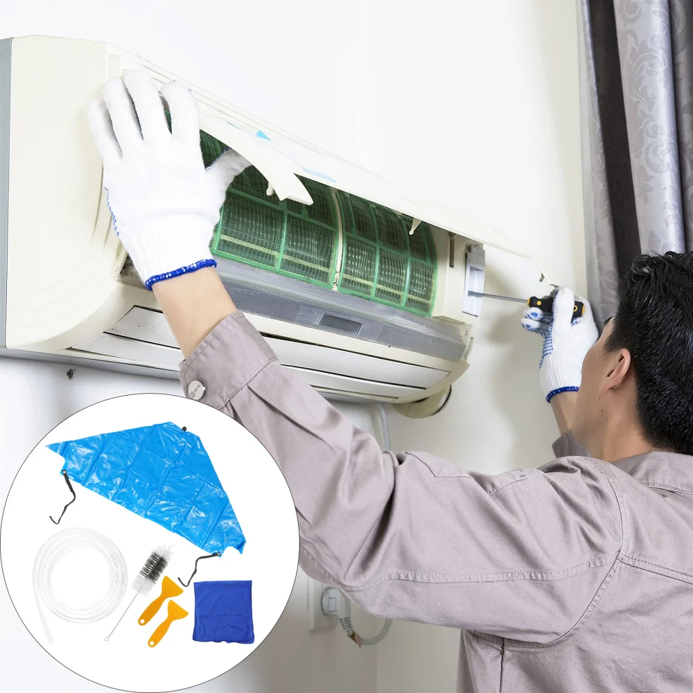 1 комплект/5 шт AC Крышка для чистки с трубы протирочная ткань кондиционера воздуха