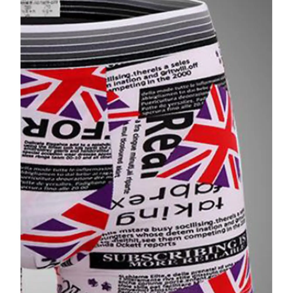 DSstyles мужские Модные эластичные трусы-боксеры с принтом подчеркивающие