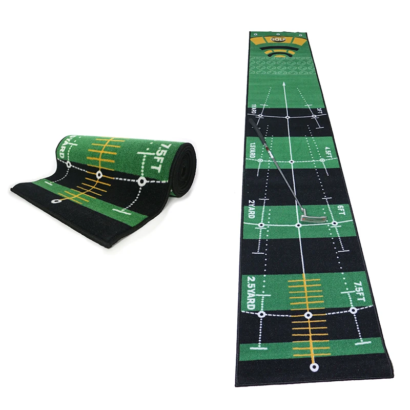 Indoor Golf Putting Training Mat Washable Anti-Slip Green Practice | Спорт и развлечения