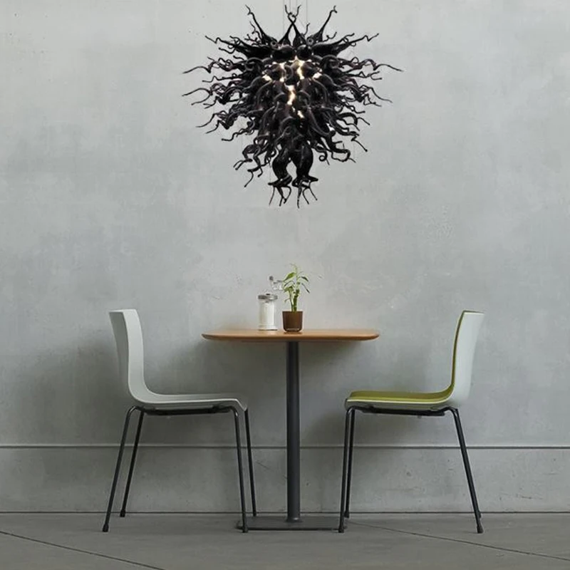

GIRBAN New Modern Creative Fixtures Blown Glass Black Lights Loft Chandelier Lighting Kitchen Accessory Chandeliers for Home