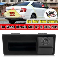 car rear view camera rear trunk tailgate back door handle backup hd for skoda octavia mk3 a7 5e 2016 2017 2018 2019 superb 3
