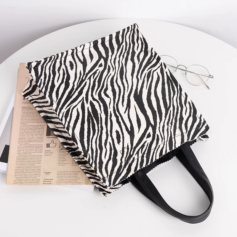 2020 New Handbag Animal Print Zebra Stripe Shoulder Bag Women PU Leather Tote Beach Bags |