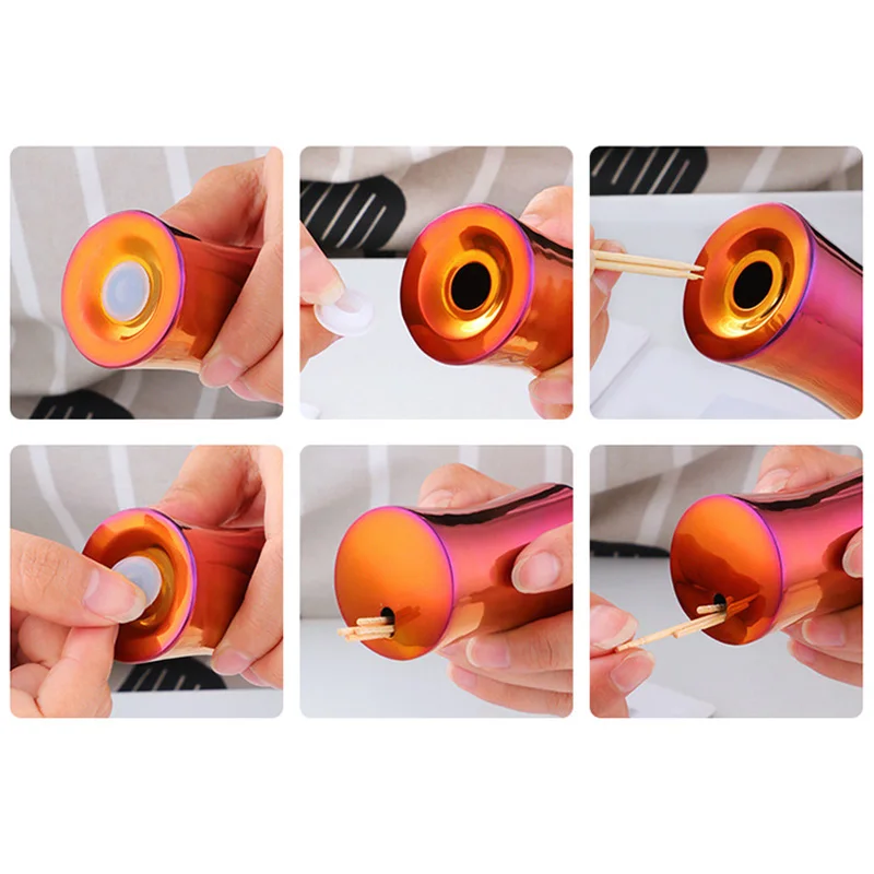 

1Pcs Toothpick Box European Style Sleek High-End Mini Toothpick Holder Kitchen Accessories Home Desktop