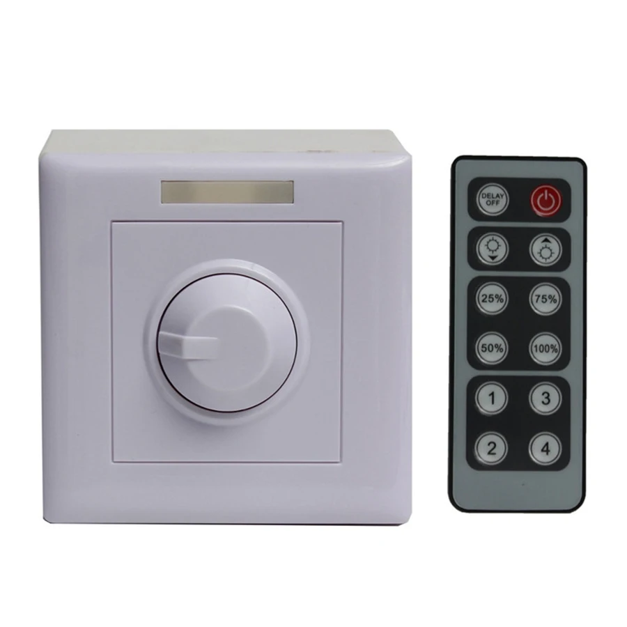 

High Voltage Infrared 12-Key PWM Remote Knob Led Dimmer Switch 110v 220v For Dimmable Bulb