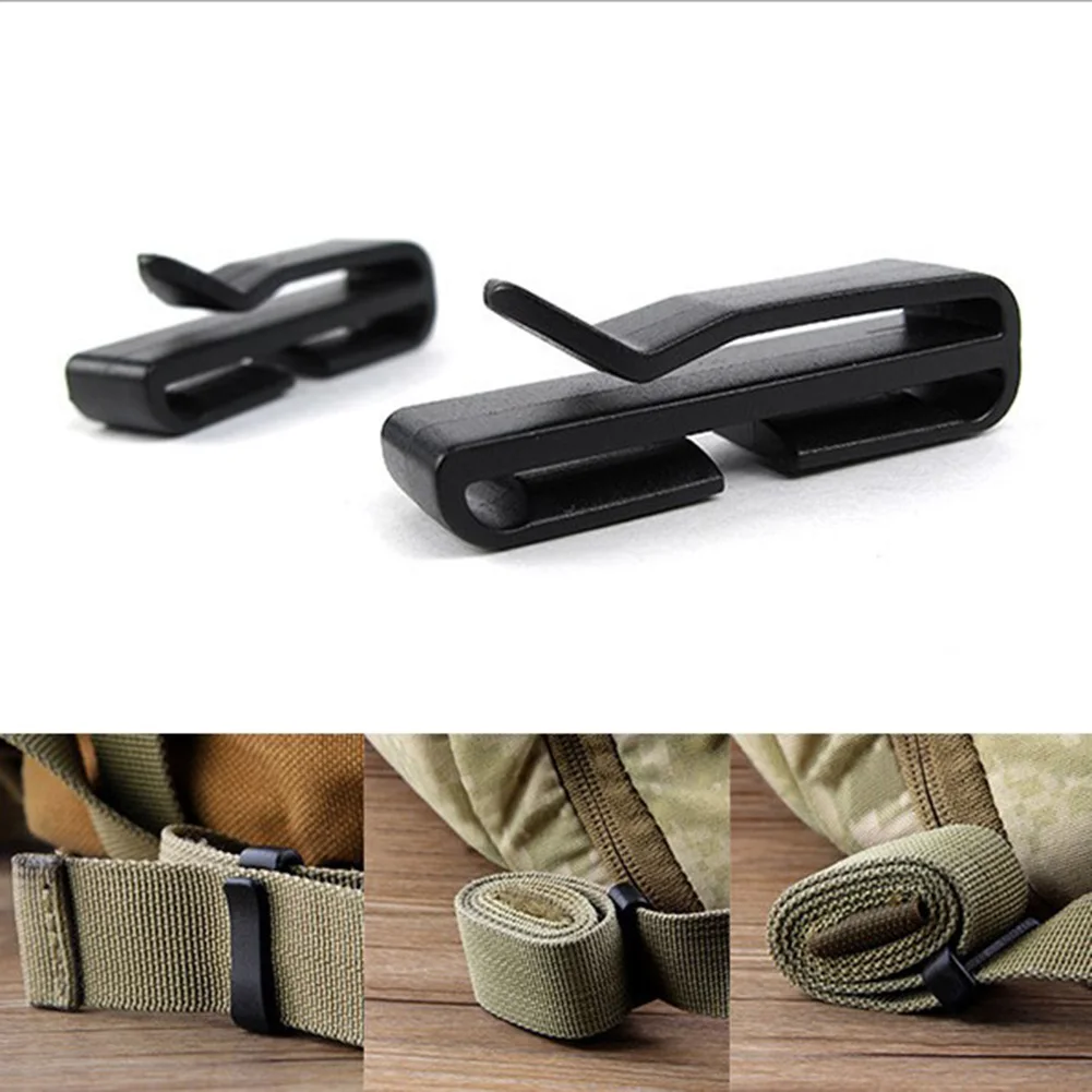 

2pcs Molle Attach Webbing Plastic Buckle For 24/38/48mm Strap Belt End Clip Clasp Adjust Backpack Bag Camping Parts