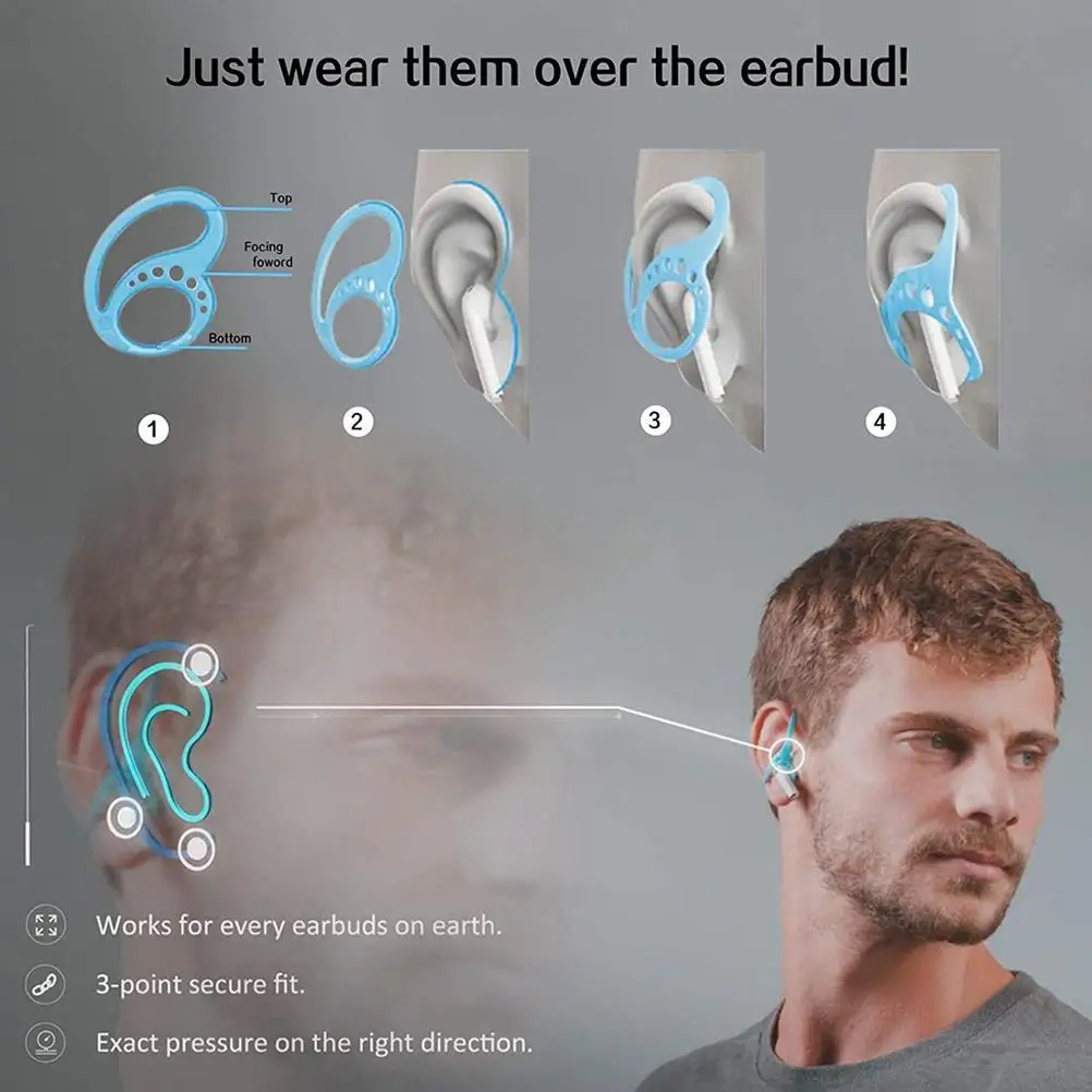 Спортивные силиконовые ушные крючки для Apple AirPods pro аксессуары противоударные