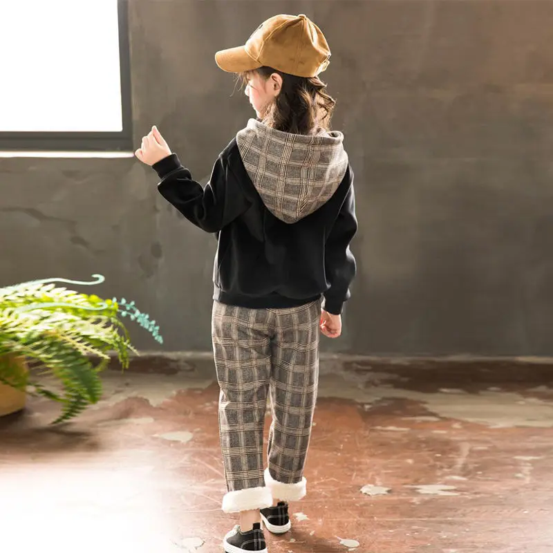 Комплекты теплой одежды для девочек сезон весна осень Детские повседневные