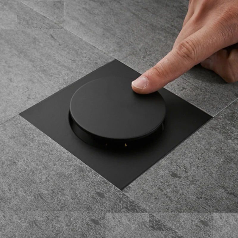 Bouncing Floor Drain Push-Type Insect-Proof and Odor-Proof Plug Sealed All Copper Bathroom | Обустройство дома