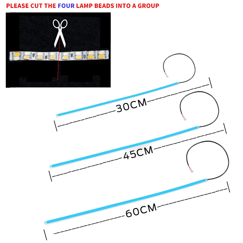 2 шт. светодиодный DRL Автомобильные фары дневного света светильник для автомобиля