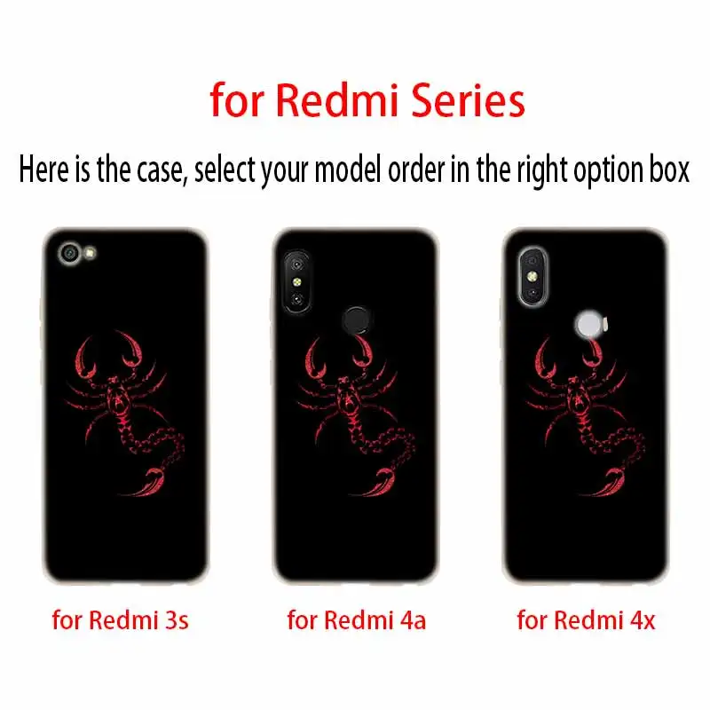 Scorpion Silicone Clear Soft TPU Case For Xiaomi Redmi Note 10 9 8 7 6 5 Pro Max 10S 9T 8T 9S Fundas | Мобильные телефоны и