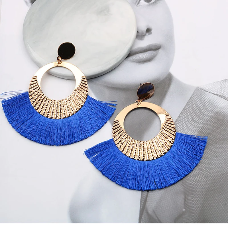 2019 серьги с кисточками в богемном стиле цветные кристаллами роскошные подвески