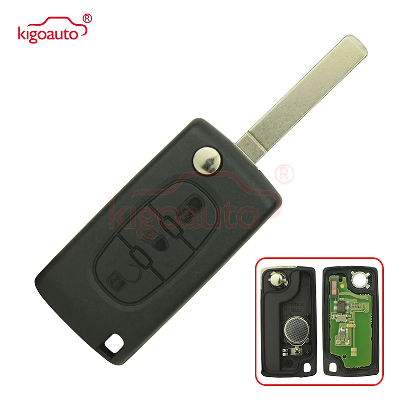 

CE0536 Flip remote key 3 button VA2 434Mhz for Peugeot 307 Citroen C4