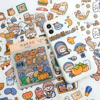 mohamm 20pcspack kawaii cartoon girl and boy stickers scrapbooking stationery school supplies