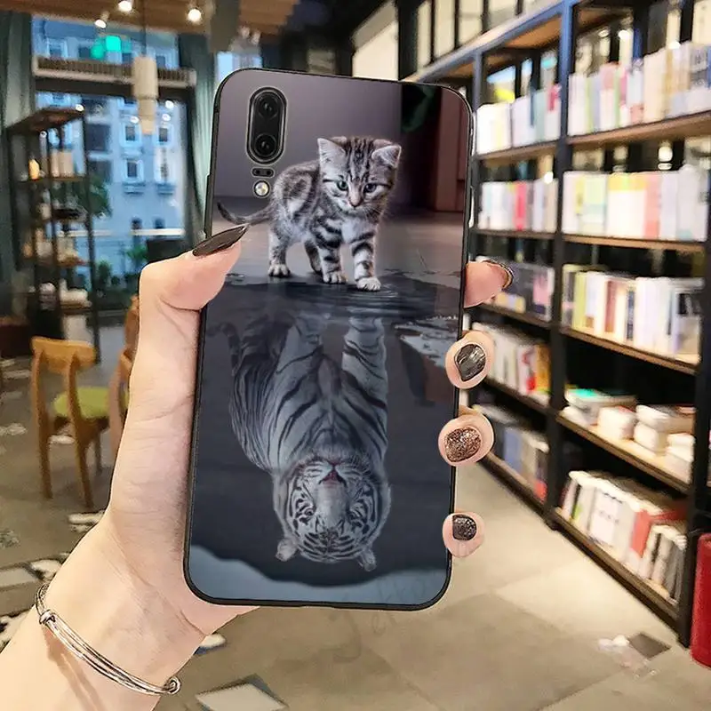 

Cute Animal Cat Phone Case For Huawei honor Mate P 10 20 30 40 i 9 8 pro x Lite smart 2019 nova 5t