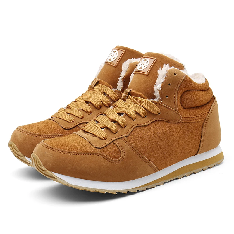 Кружевные ботинки унисекс женская зимняя обувь теплые мужские плюшевые зимние