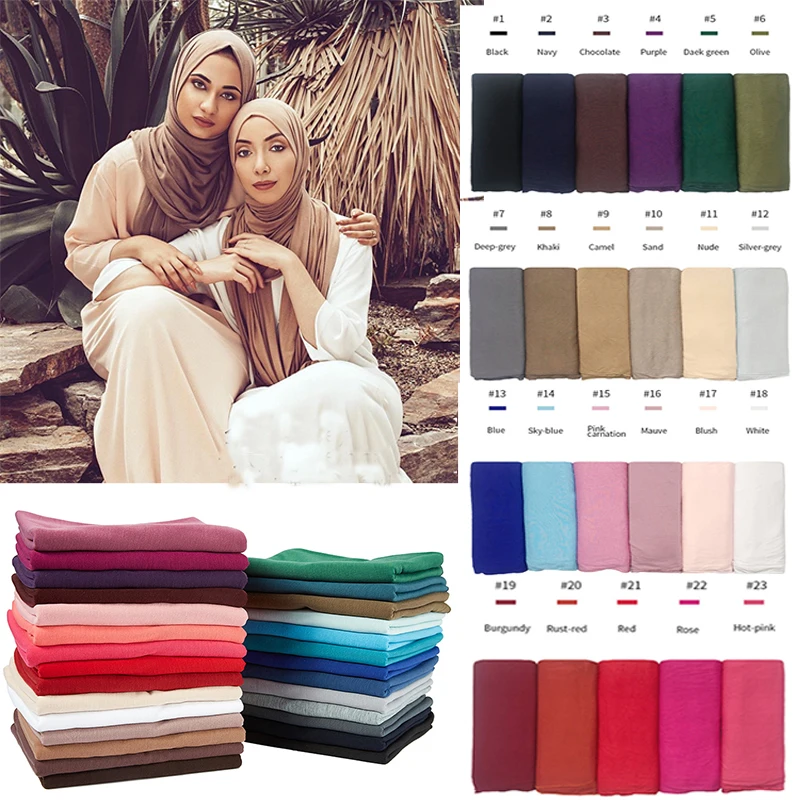 

Хиджаб из Джерси шарф женский зимний однотонный эластичный хлопок шали и накидки Большой размер повязка мусульманский хиджаб шарфы шаль