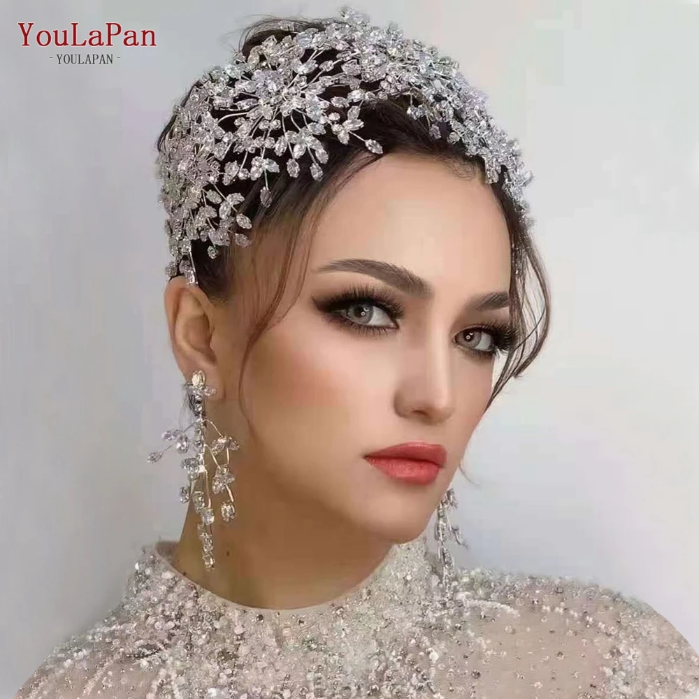 YouLaPan HP385 Luxury Headpiece for Bride Wholesale Rhinestone Birthday Party Wedding Tiaras Bridal Hair Accessories Women Tiara | Украшения