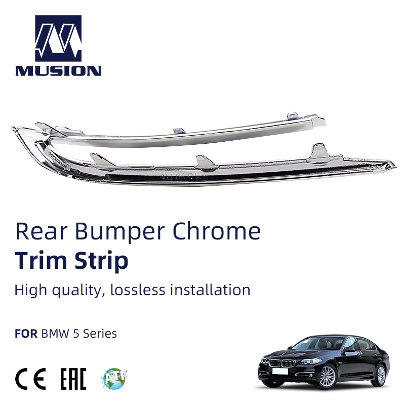 Auto Exterior Accessory F18LCI Car Rear Bumper Chrome Strip Fit For BMW 5 Series From Musion | Автомобили и мотоциклы