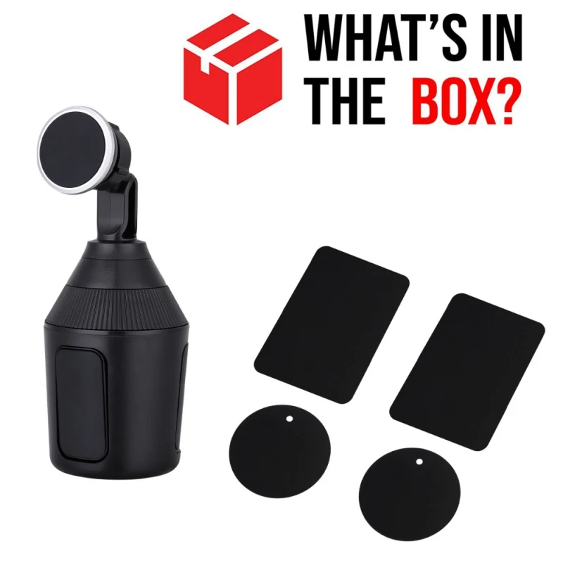 

Universal Car Cup Magnetic Phone Holder, 360 Rotation Cellphone Mount Stand Portable Bracket For Iphone 12 Series Mini Pro Max