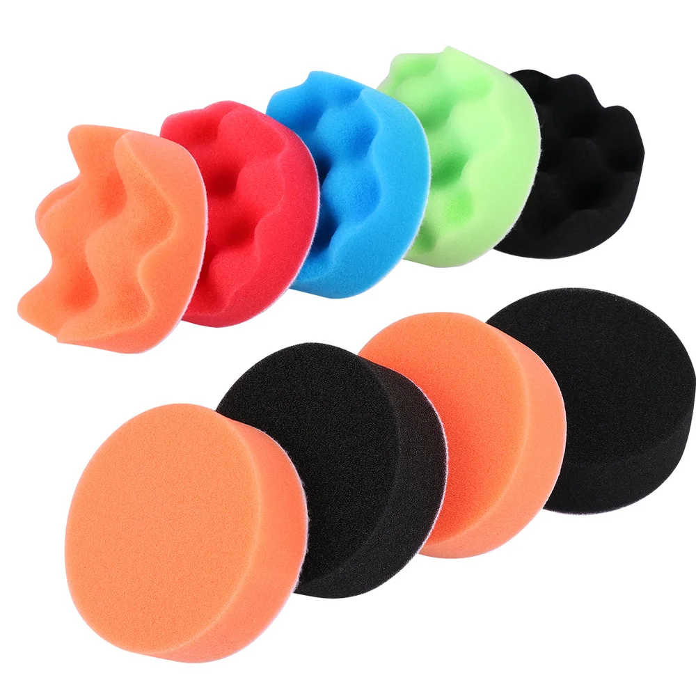 

WINOMO 12pcs 3-inch Polishing Pads Sponge and Woolen Polishing Waxing Buffing Pads Auto Car with M10 Drill Adapter