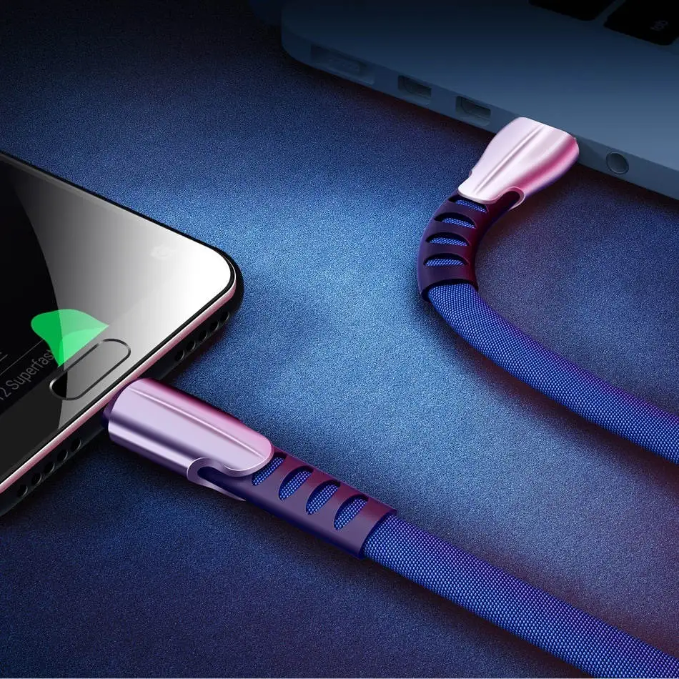 Прочный USB кабель acgicea с разъемом Type C длина 0.5 3 м поддержка быстрой зарядки|Кабели