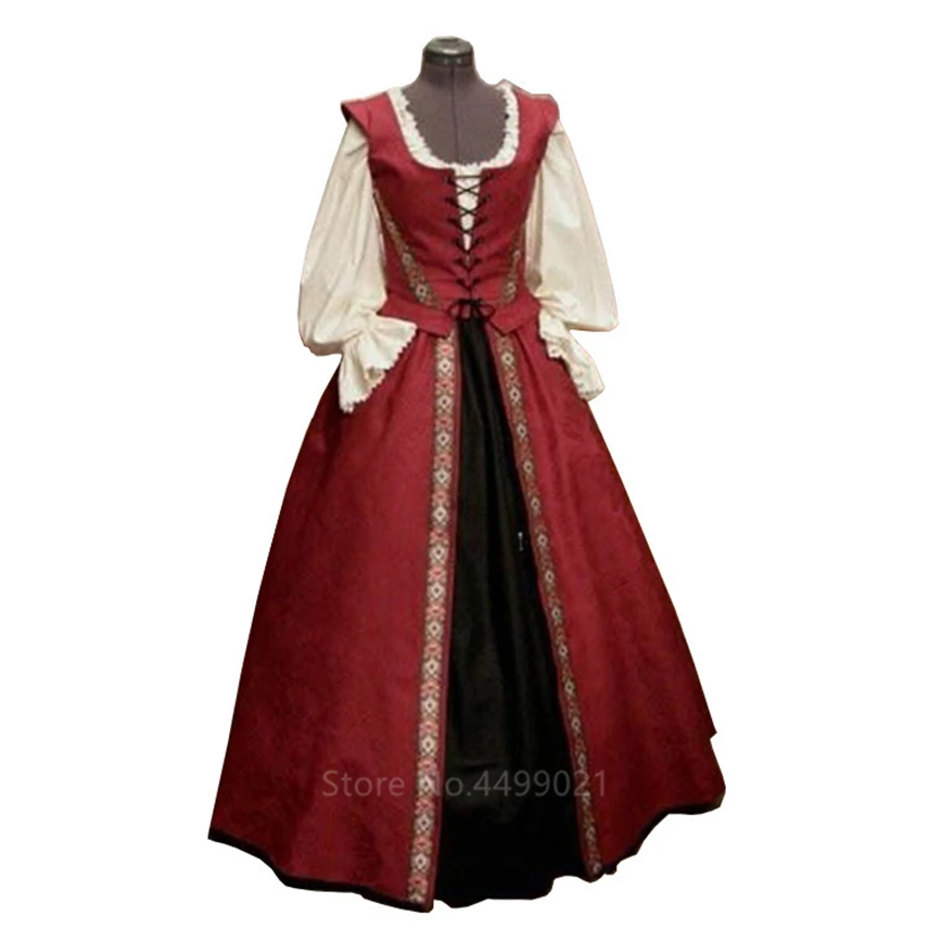 

Cosplay Medieval Renaissance Gown Robe Victoria Palace Princess Dress Halloween Carnival Party Costumes For Women Adult Costumes