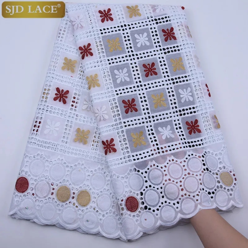 

Top Sale Swiss Voile Lace In Switzerland Punch Cotton Lace High Quality African Dry Lace Fabric For Woman Daily Dress Sew A1768