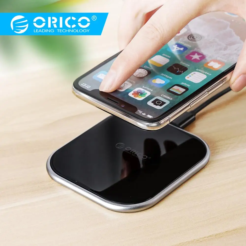 ORICO 10 Вт Qi Беспроводное зарядное устройство для iPhone X 8 XS USB 5 в 9 В Беспроводная зарядка для samsung Galaxy S8 S9 S7 Qi USB Беспроводное зарядное устройство