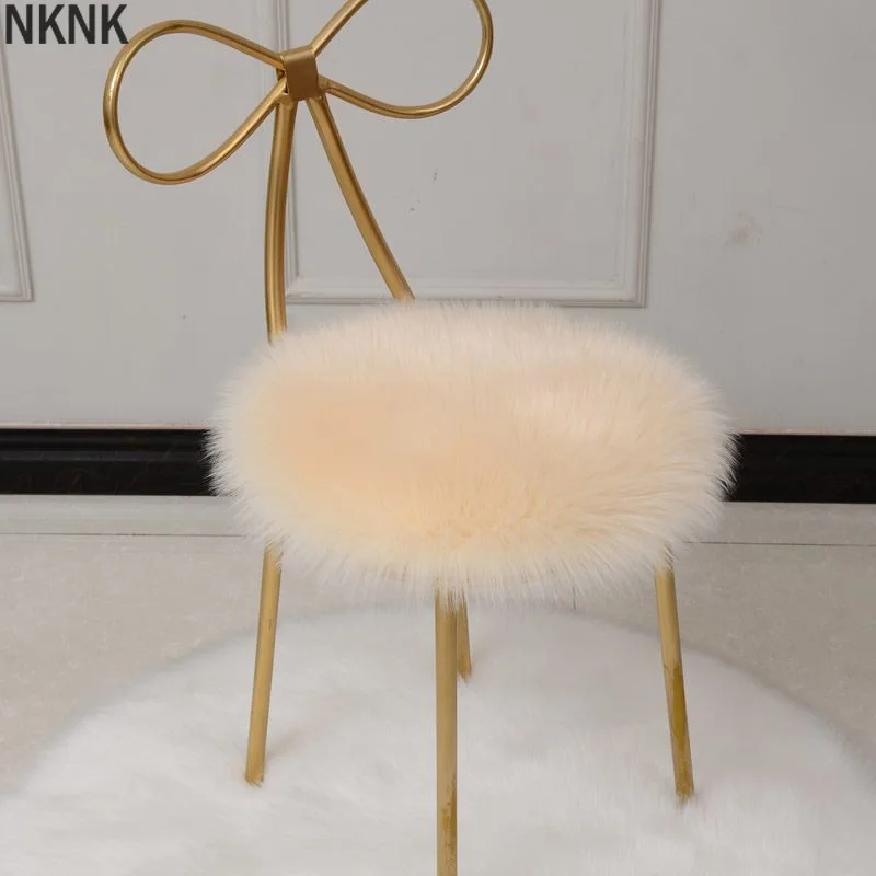 Твердые Цвет теплая шерсть Круглый Подушка на стул утолщение обеденный